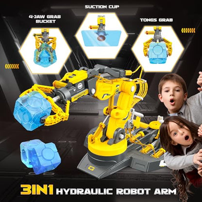 Hydraulic Robot Arm STEM Building Toy (220 Count)