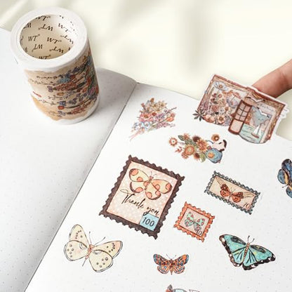 Stamped Wings Washi Tape Sticker Set (16.4 Foot)