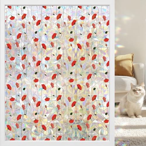 Rainbow 3D Window Stained Glass Privacy Film Decorative