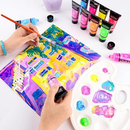 Neon Acrylic Paint Set (5.68 Fl Oz)