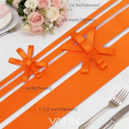 Orange Satin Ribbon 3 (150 Foot)