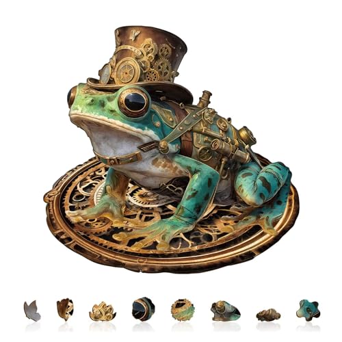 Steam Hopper Frog Puzzles Adults Gifts for Women Men Wooden 210 Pieces 13.4 x 13.0in