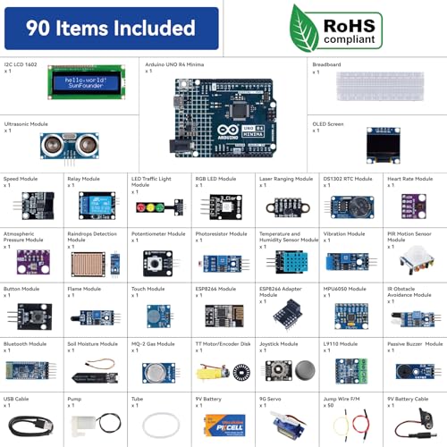 Ultimate Sensor Kit with Original Arduino Uno R4 Minima