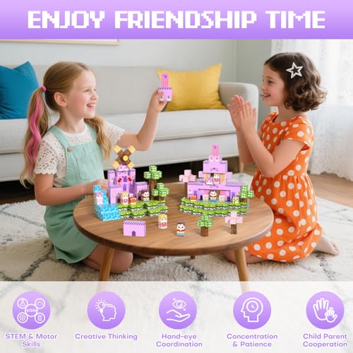 150Pcs 0.8in Magnetic Blocks for Girls (150 Count)