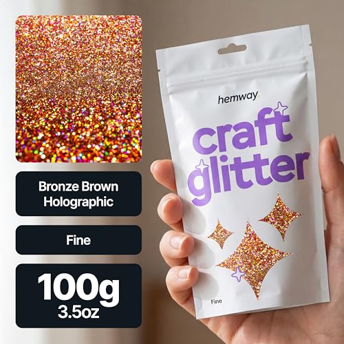 Craft Glitter Bronze Brown Holographic 100g Fine Glitter (3.5 Ounce)