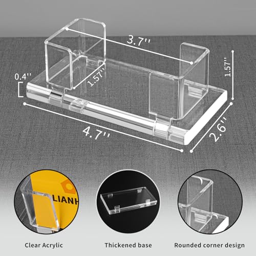 2Pack Acrylic Business Card Holder Enlarged Holds 120 Cards for Office (2 Count)