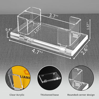 2Pack Acrylic Business Card Holder Enlarged Holds 120 Cards for Office (2 Count)