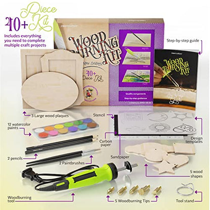 Beginners Wood Burning Kit for Kids (40 Count)