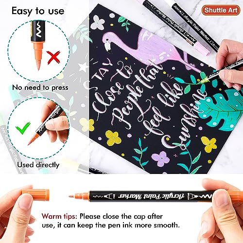 28 Pastel Brush & Fine Tip Acrylic Paint Markers (28 Count)