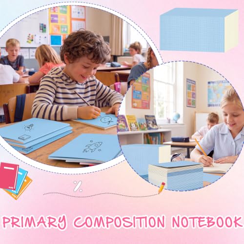 100 Pack A5 Composition Notebooks Bulk 5"x8" Notebooks Blue