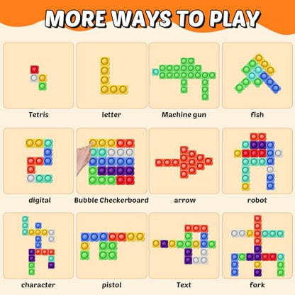 Giant Silicone Pop Fidget Blocks (25 Count)