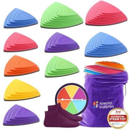 10 Stepping Stones for Kids Indoor and Outdoor Balance Blocks Promote Coordination