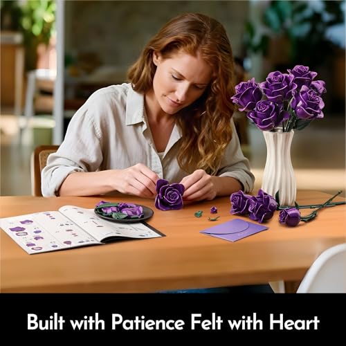Rose Flower Bouquet Building Set for Adults