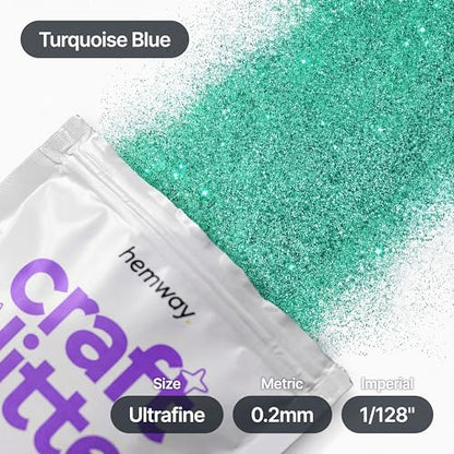 Craft Glitter Turquoise Blue 100g Ultrafine Glitter (100 Gram)