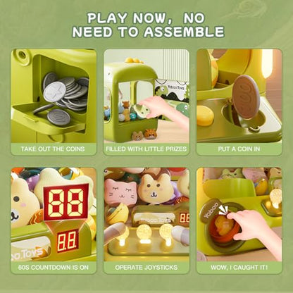64 PCS Large Claw Machine for Kids Dinosaur