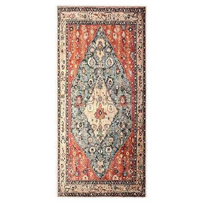 Boho Tribal 2x4.3 Washable Rug Runners for Hallways Non Slip (8.6 Sq Ft)