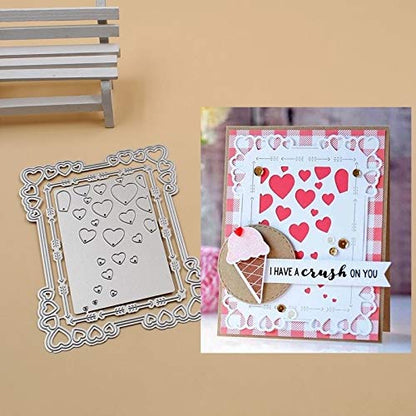 Love Heart Background Frame Cutting Dies