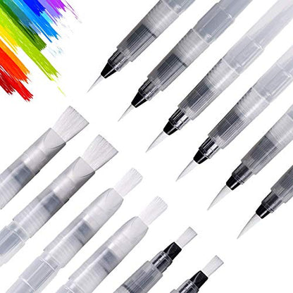 18 Piece Water Color Brush Pen Set for Watercolor Paint Markers (18 Count)