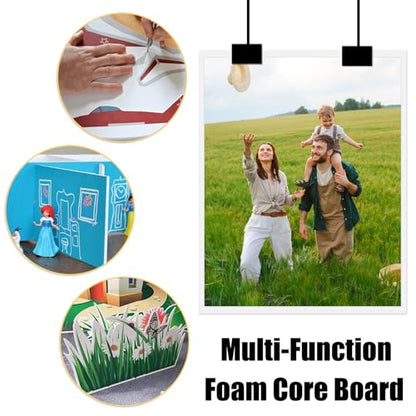 30Pack 12" x 16.5" White Foam Board with 3