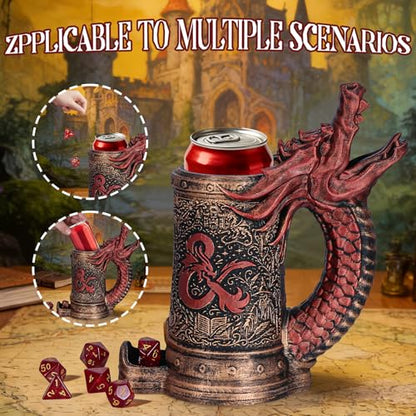 Dice Tower Mug DND Dice Rolling Tower with 7 PCS Dice Set
