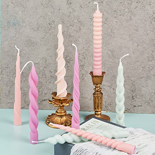 8 Piece Spiral Candle Molds