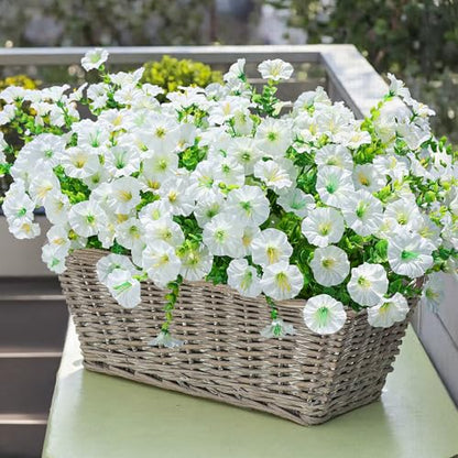 Artificial Flowers Fake Plants for Outdoors Decoration (12 Count)