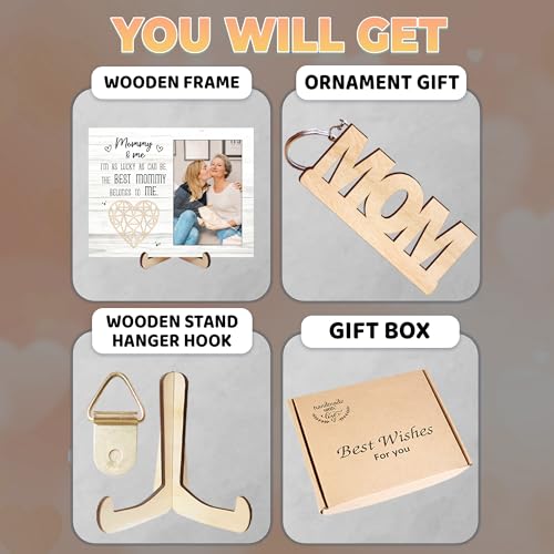 4x6 Covered Mommy and Me Picture Frame Portrait with Keychain