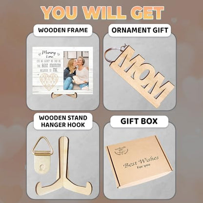 4x6 Covered Mommy and Me Picture Frame Portrait with Keychain