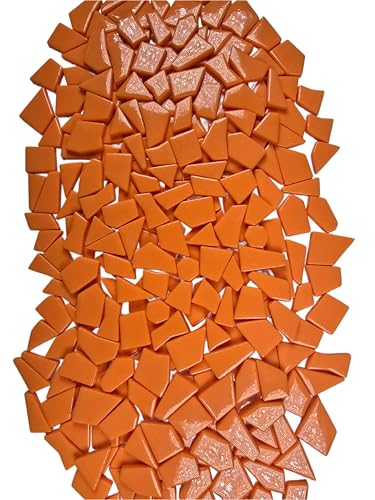 Irregular Glass Mosaic Tiles Bulk 500g Glossy and Iridescent Mosaic Glass Tiles for DIY Projects and Arts and Crafts Solid Colors and Mixes (263 Count)