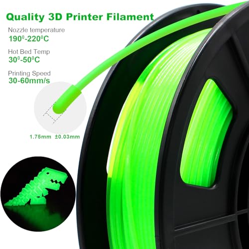 3D Printer Filament PLA Glow in The Dark Filament PLA 1.75mm 250g