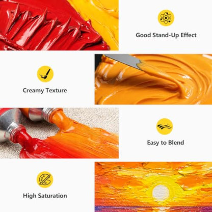 Oil Paint 20 Colors (33.8 Fl Oz)