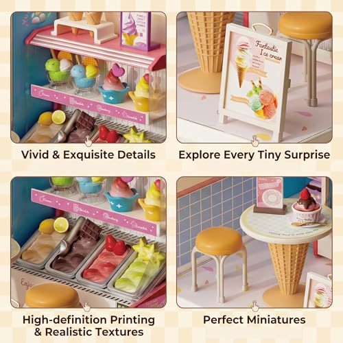 Ice Cream Shop Super Miniature House Kit