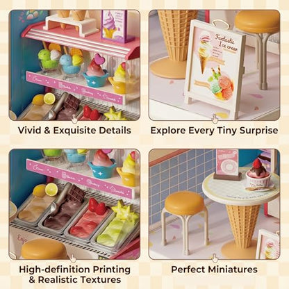 Ice Cream Shop Super Miniature House Kit