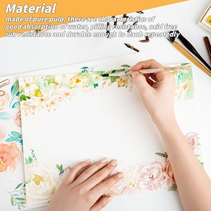 150 Sheets 100% Cotton Watercolor Paper Bulk (150 Count)