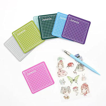 4Pieces Mini Cutting Pad Self Healing Craft Mat Small Sewing Cutting Mat Non (4 Count)