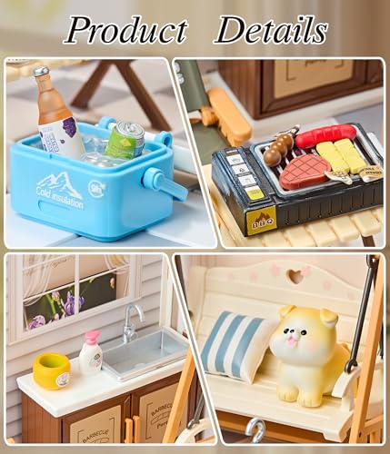 Summer Courtyard Miniature House Kit with Light