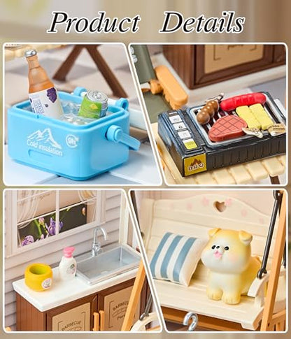 Summer Courtyard Miniature House Kit with Light