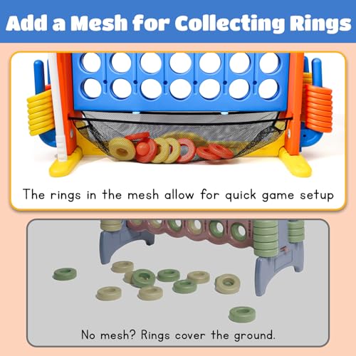 Giant 4 in a Row Connect Game with Mesh Fabric
