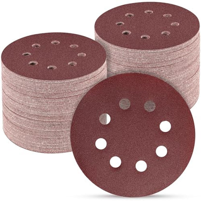 100PCS 5 Inch Sanding Discs 320 Grit Sandpaper for Orbital Sander (100 Count)