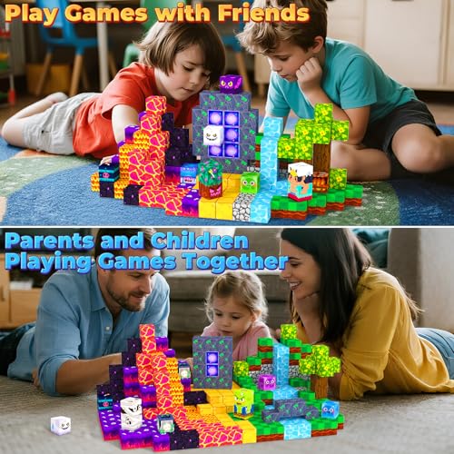 Magnetic Blocks Games Building Toys for 3 (150 Count)