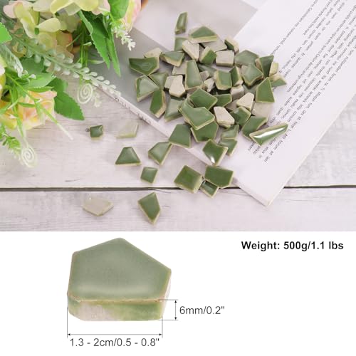 500g 1.1LB Irregular Ceramics Mosaic Tiles