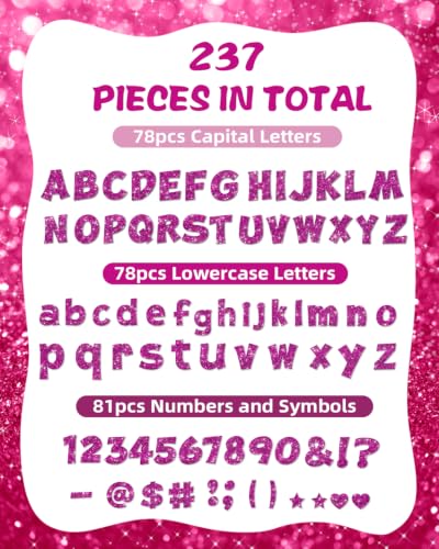 237 Pcs Glitter Bulletin Board Letters