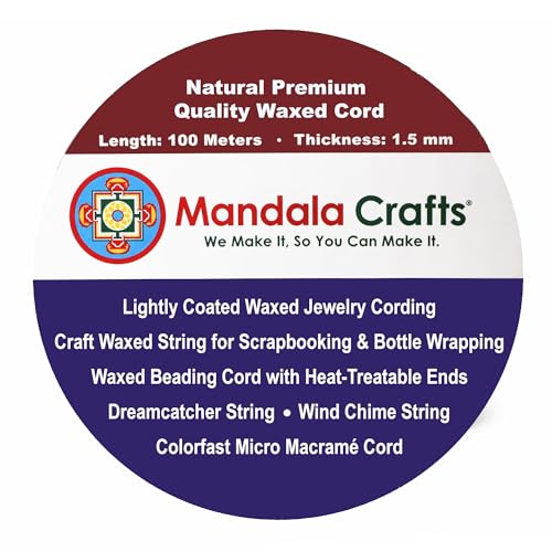1.5mm Natural Waxed Cord (327 Foot)