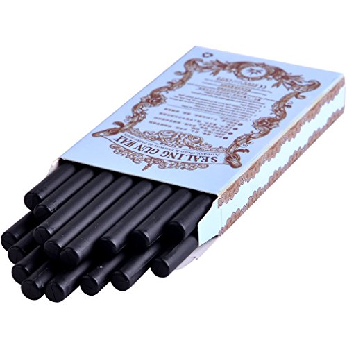 Black Mini Glue Gun Sealing Wax Stick for Hallowen Decor (16 Count)