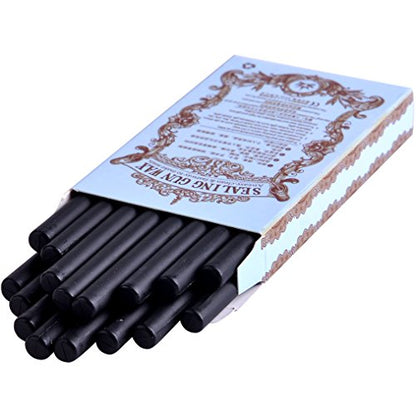 Black Mini Glue Gun Sealing Wax Stick for Hallowen Decor (16 Count)