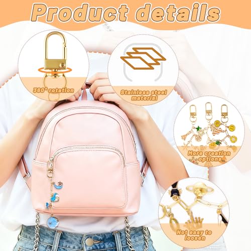 25Set Paperclip Keychain Making Kit with Gift Bags & Thank You Cards (25 Count)