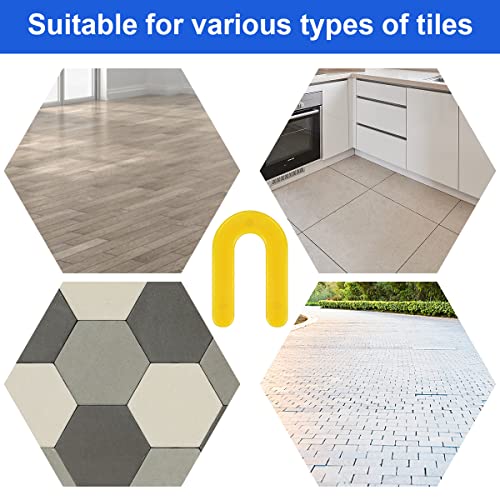 300 Pcs Horseshoe Shims U Shape Plastic Shims Tile Spacers 3
