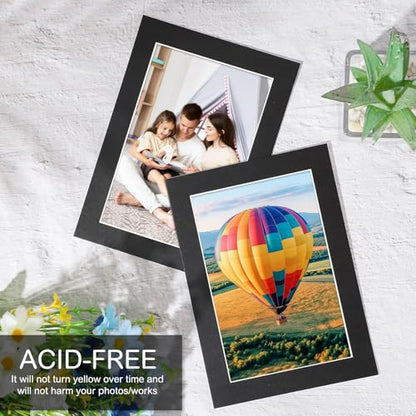 15 Pack 4x6 Black Picture Mats for 3x5 Photos (15 Count)