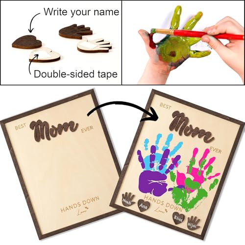Personalized Best Mom Ever Handprint Gifts