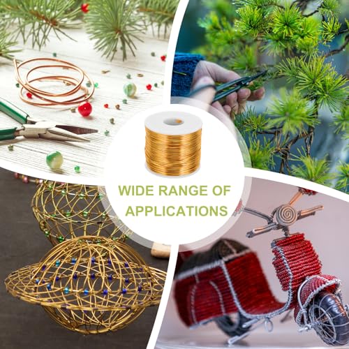 18 Gauge Anodized Aluminum Craft Wire Bendable Bonsai Training Wire 492 Feet 1mm for Sculpting Crafts Wreath Floral Beading Jewelry Making